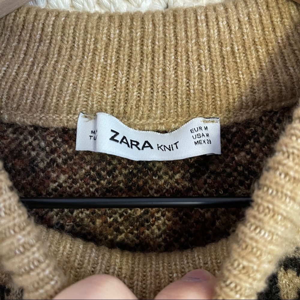 Zara Oversized Leopard Print Knit Sweater - Picture 6 of 14